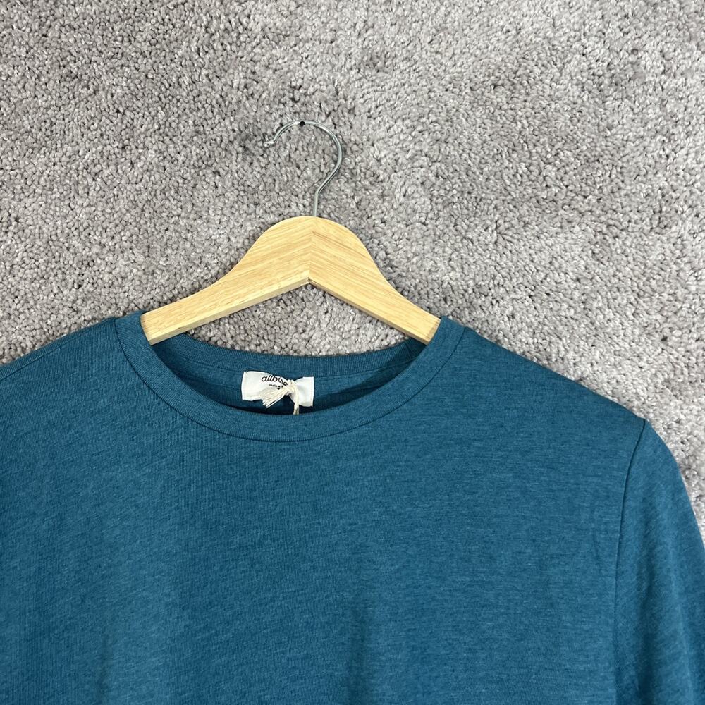 Allbirds Womens XS Anytime Long Sleeve Tee Pullover T-Shirt Teal Blue Soft Top - Picture 5 of 11